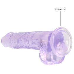 Real Rock Crystal Gode Crystal Clear 16 x 4cm Violet